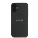 Guess Grained Ring MagSafe - Case iPhone 16 Plus (black)