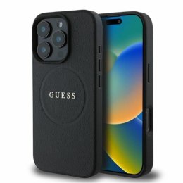 Guess Grained Ring MagSafe - Case iPhone 16 Pro (black)