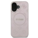 Guess Saffiano Peony Classic Logo MagSafe - Case iPhone 16 Plus (pink)