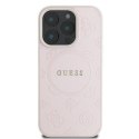 Guess Saffiano Peony Classic Logo MagSafe - Case iPhone 16 Pro (pink)