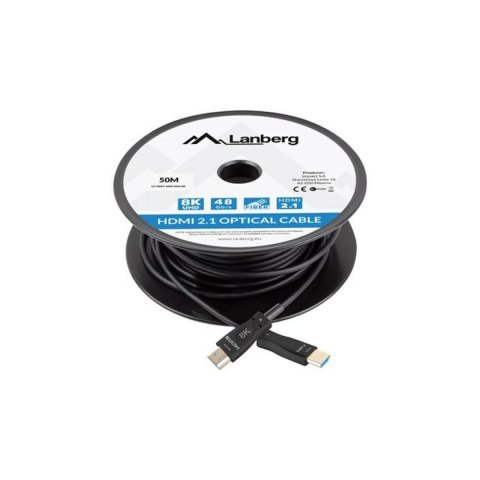 HDMI Cable Lanberg CA-HDMI-30FB-0500-BK Black 50 m