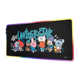 BT21 - Gaming/desk mat XXL with LED illumination (90 x 40 cm)