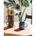 Harry Potter - Set of ceramic mugs with stand 300ml 4 pcs. Hogwarts Houses