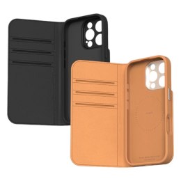 Moshi Overture MagSafe - 3-in-1 Leather Flip Case for iPhone 16 Pro Max (Caramel Brown)