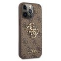 Guess 4G Big Metal Logo - Case for iPhone 13 Pro Max (Brown)