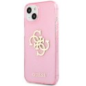 Guess Glitter 4G Big Logo - Case for iPhone 13 mini (Pink)