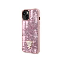 Guess Rhinestone Triangle - Case for iPhone 14 Plus (Pink)