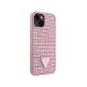 Guess Rhinestone Triangle - Case for iPhone 14 Plus (Pink)