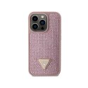 Guess Rhinestone Triangle - Case for iPhone 14 Pro (Pink)