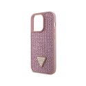 Guess Rhinestone Triangle - Case for iPhone 14 Pro (Pink)