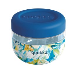 Quokka Bubble Food Jar - Plastic food container / lunchbox 500 ml (Blue Peonies)