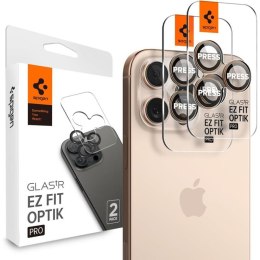 Spigen Optik Pro GLAS.TR EZ Fit Camera Protector 2-Pack - Lens Protector for iPhone 16 Pro / 16 Pro Max (2 pcs) (Desert Titanium