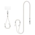 Spigen Universal Strap Set Crossbody & Wrist - Phone Strap for Shoulder & Wrist (Pearl White)