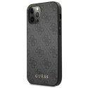 Guess 4G Metal Gold Logo - Case for iPhone 12 / iPhone 12 Pro (grey)