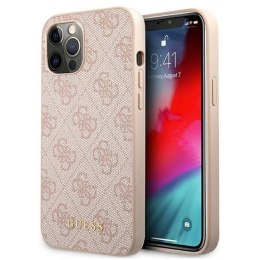 Guess 4G Metal Gold Logo - Case for iPhone 12 / iPhone 12 Pro (pink)