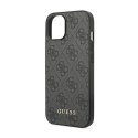 Guess 4G Metal Gold Logo - Case for iPhone 14 (Grey)