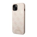 Guess 4G Metal Gold Logo - Case for iPhone 14 (Pink)