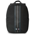 BMW Nylon Blue Stripe - Laptop Backpack 16" (Black)