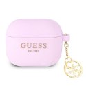 Guess 4G Charms Silicone Case - Case AirPods 3 (Purple)