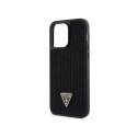 Guess Rhinestone Triangle - Case for iPhone 14 Pro Max Case (Black)