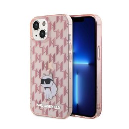 Karl Lagerfeld Monogram Choupette - Case for iPhone 15 (Pink)