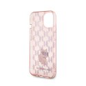 Karl Lagerfeld Monogram Choupette - Case for iPhone 15 (Pink)