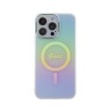 Guess IML Iridescent MagSafe - Case for iPhone 15 Pro (Turquoise)