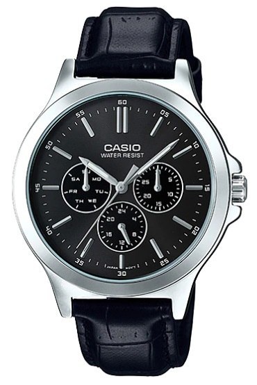 CASIO COLLECTION Mod. MULTIFUNCTION BLACK, Leather