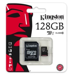 Micro SD Memory Card with Adaptor Kingston SDC10G2/128GBSP 128 GB